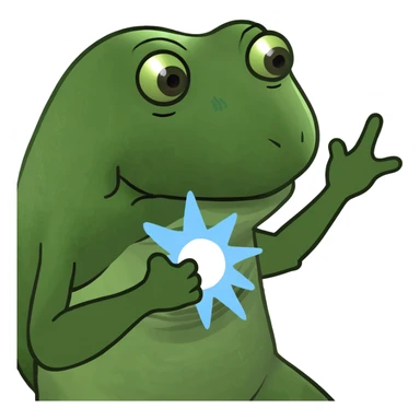 Pepe the Frog doing a Kamehameha like Goku sticker