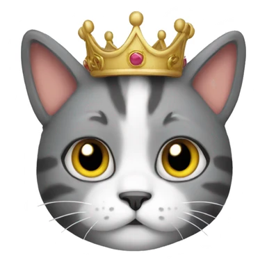 cat with crown sticker