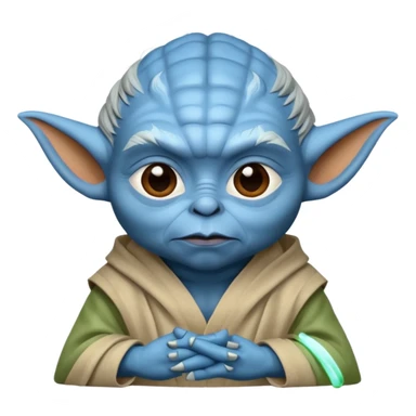 yoda but with blue skin sticker