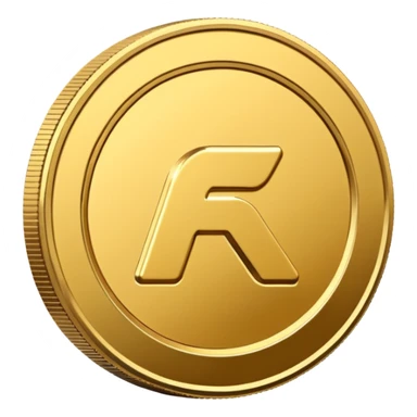 coin placed on its side at a 45-degree angle sticker