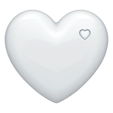 Chanel white heart sticker