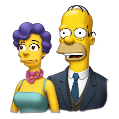 Moira rose and Homer Simpson sticker