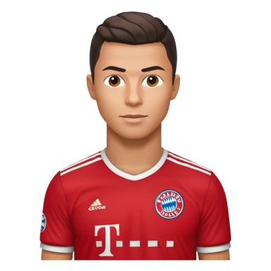 ronaldo wearing a bayern munich shirt sticker