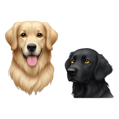black golden retriever and a blind eye sticker