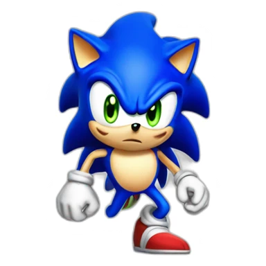 Sonic avec des yeux de feu sticker