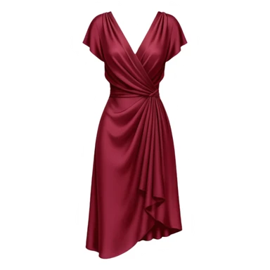 create a burgundury dress just the dress. make it knee lenght sticker