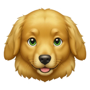 green dog extra furry golden retriever sticker