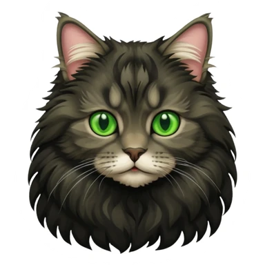Black Mainecoon cat sticker