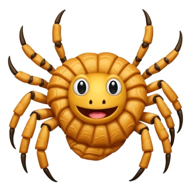 Croissant with spider legs sticker