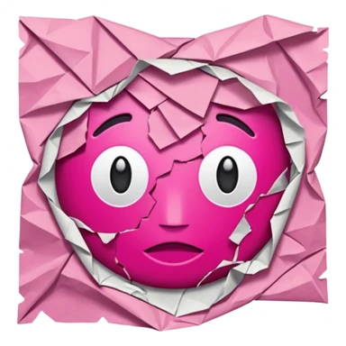 mac os mixed papers skeuomorphic pink sticker