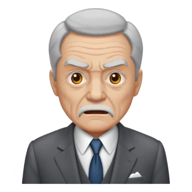 aggressive old guy in suit sticker