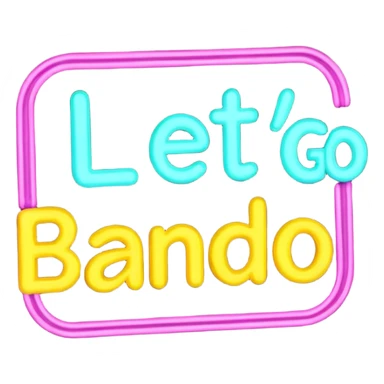 Animated sign that says Let’s Go Bando  sticker