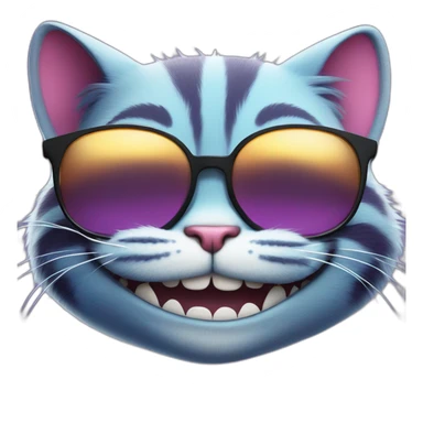 Cool Smiling Cheshire Cat with sunglasses  sticker