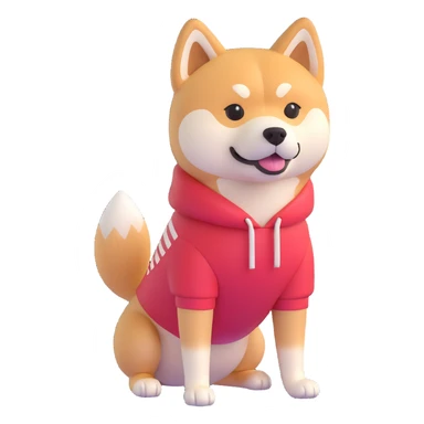 shiba inu at gym sticker