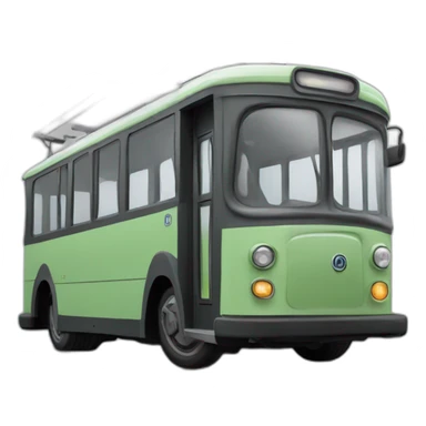 Trolleybus with a member sticker