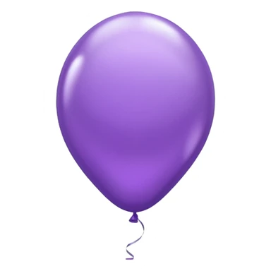 party decor  1 baloon purple sparkling  sticker