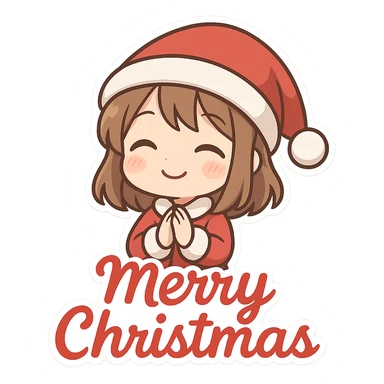 Merry christmas text, remove background sticker