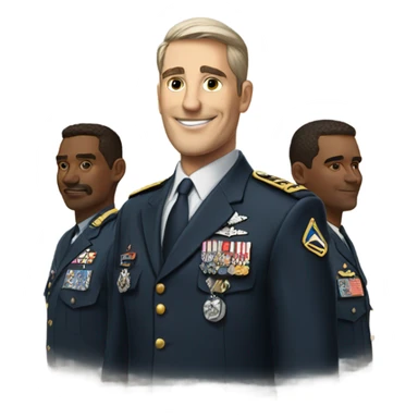 Commander with his squadron leaders  sticker