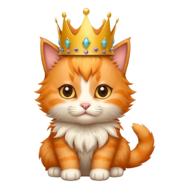  kitten with crown ears dropped  sticker