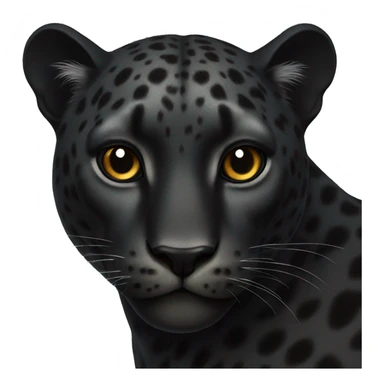 winged black leopard sticker