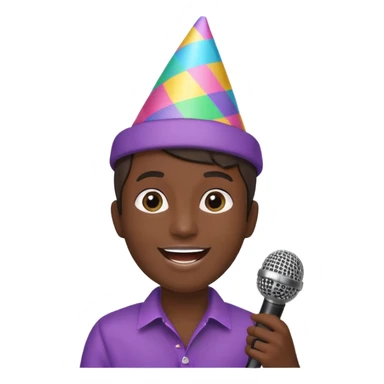 microphone for group karaoke with people sticker