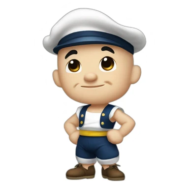 Chibi Popeye the Sailor Man sticker