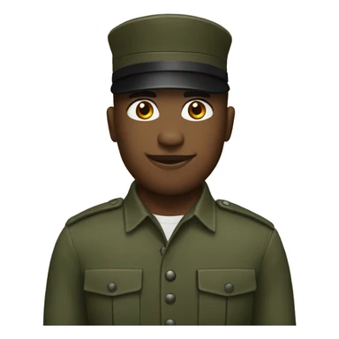 Men black military army With cap sticker