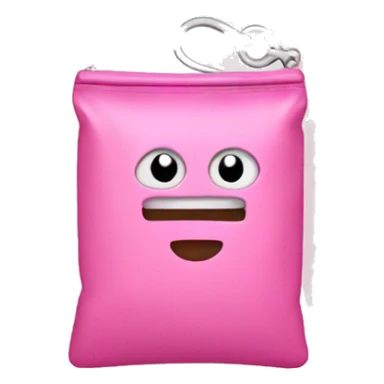 Small pink zip lock bag sticker