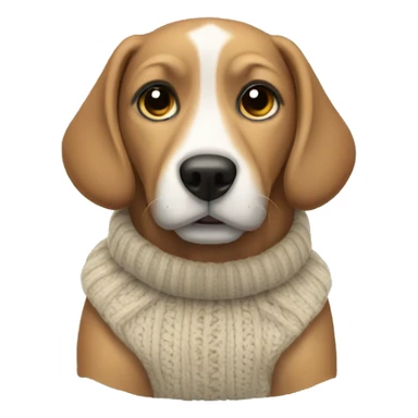 Dog wear sweater sticker