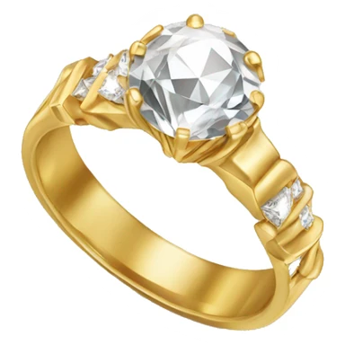 Diamond gold ring sticker