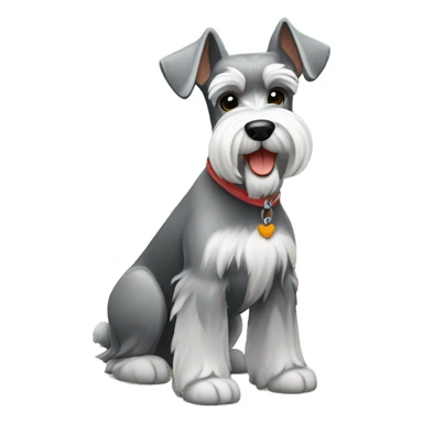 Schnauzer paseando por instituto la Sinia en Parets del Vallès  sticker