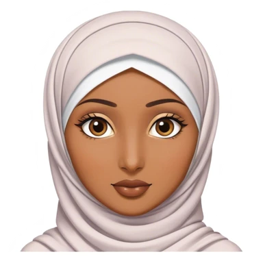 a hijabi girl with a long liner  sticker