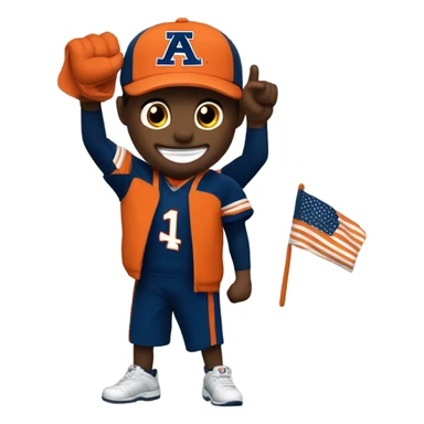 Auburn University super sports fan sticker