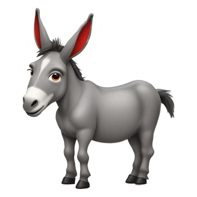 donkey wearing red high heels sticker