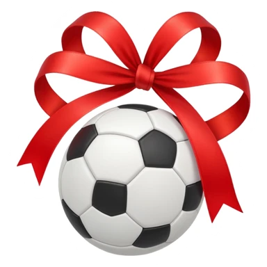 ribbon with small football particle floating sticker