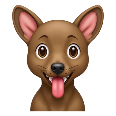 Xoloitzcuintle Dog derpy expression with tongue sticking out sticker