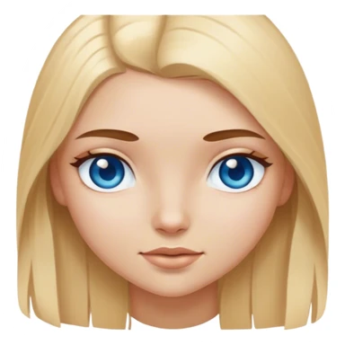 blonde girl with middle long hair and with blue eyes and brown eyed girl with brown long hair  sticker