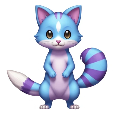 Dewott-Purrloin-Furret-fusion sticker