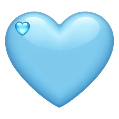 light sky blue heart with blingbling effect sticker