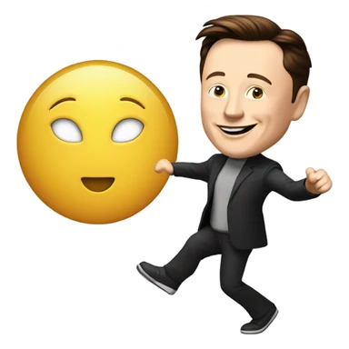 Elon musk dancing wihh the a png image  sticker