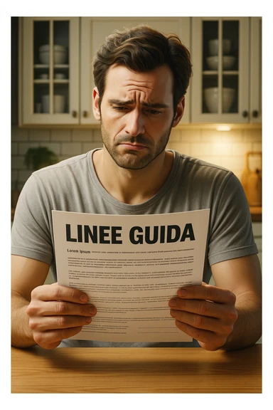 FALLA IDENTICA A QUESTA MA SUL FOGLIO SCRIVI "LINEE GUIDA" IN ITALIANO sticker