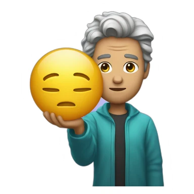 the man who holds Uranus in his hands sticker