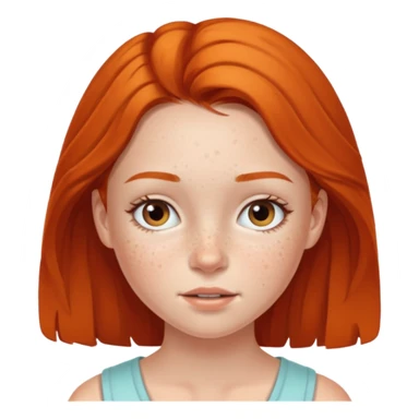 chica joven con pecas sticker