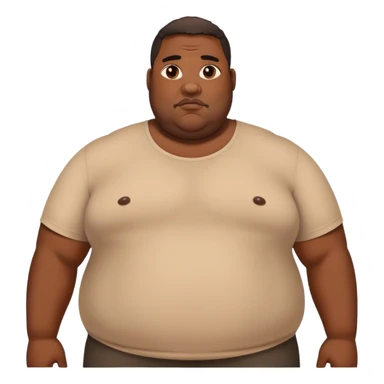big fat black man in a cropped top sticker
