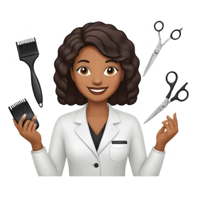 Hair salon manager African American sticker