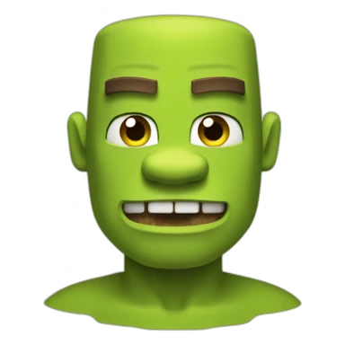 Shrek like minecraft sticker