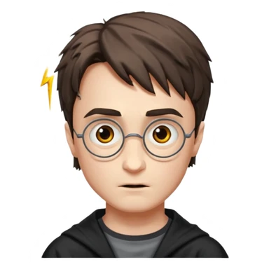 Harry potter with lightening scar on forehead sticker