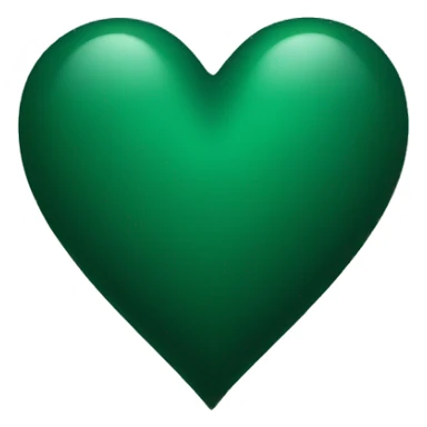 Dark Green heart sticker