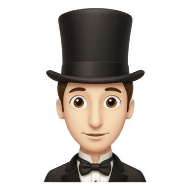 Man wearing a top hat long nose and peyot  sticker