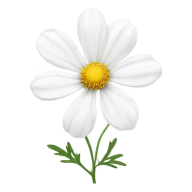 cosmos white flower sticker
